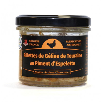 Rillettes de Géline de Touraine  au Piment d’espelette