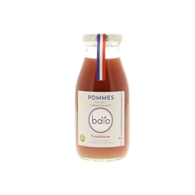 Jus de pommes et framboises Bio