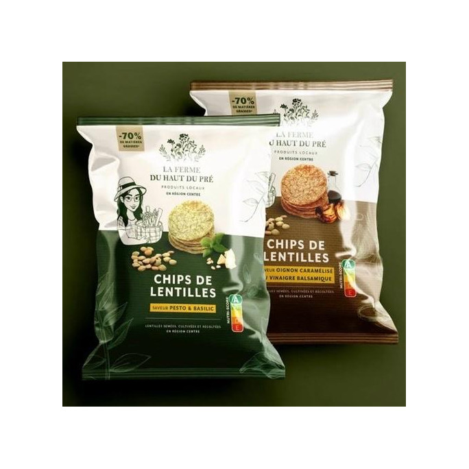 Chips de Lentilles Pesto Basilic