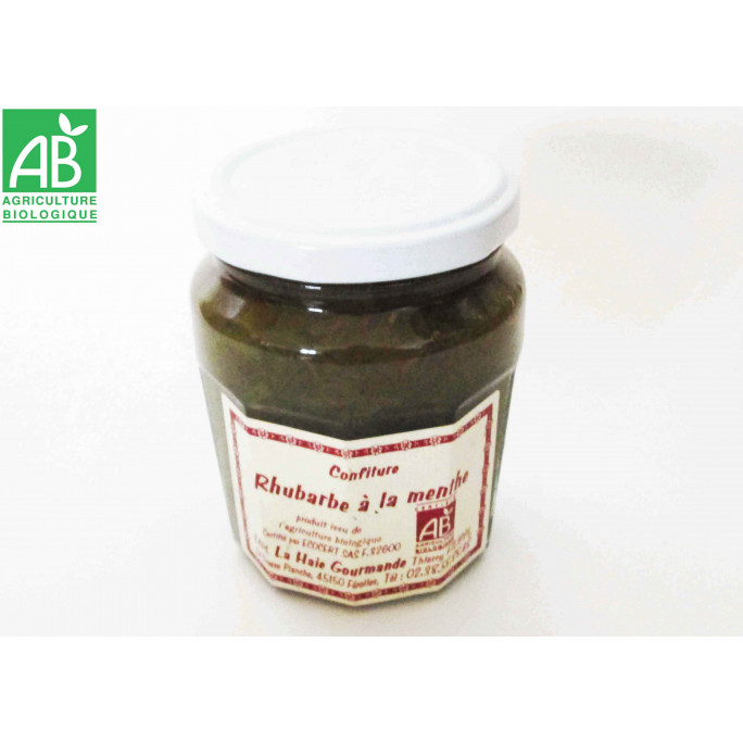 Confiture rhubarbe menthe bio