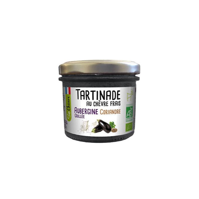 Tartinade au chèvre frais Aubergine grillée et Coriandre So Chèvre Bio