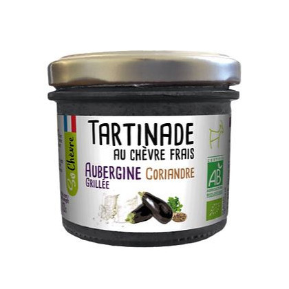 Tartinade au chèvre frais Aubergine grillée et Coriandre So Chèvre Bio