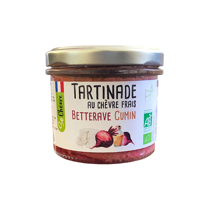 Tartinade au chèvre frais Betterave cumin So Chèvre Bio