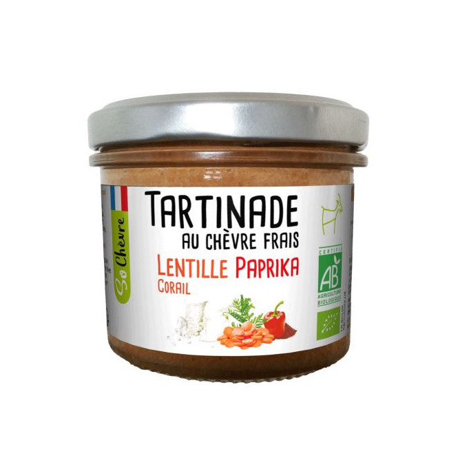 Tartinade au chèvre frais Lentilles Corail et Paprika So Chèvre Bio