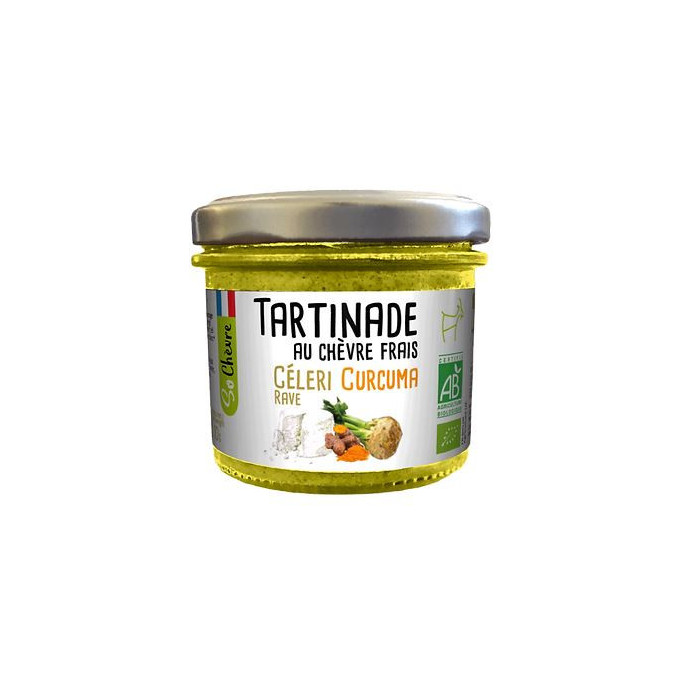 Tartinade au chèvre frais Céleri rave et Curcuma Bio