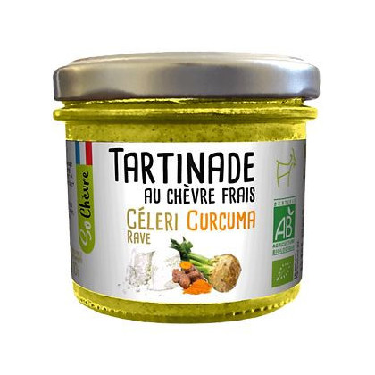 Tartinade au chèvre frais Céleri rave et Curcuma Bio